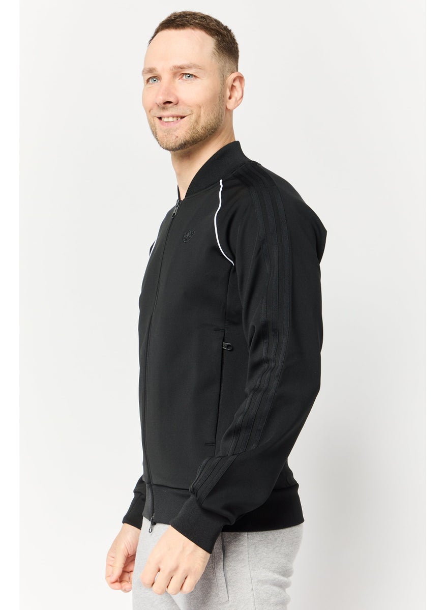 adidas Originals Men Sportswear Fit Long Sleeves Outdoor Jacket, Black  - Image 3