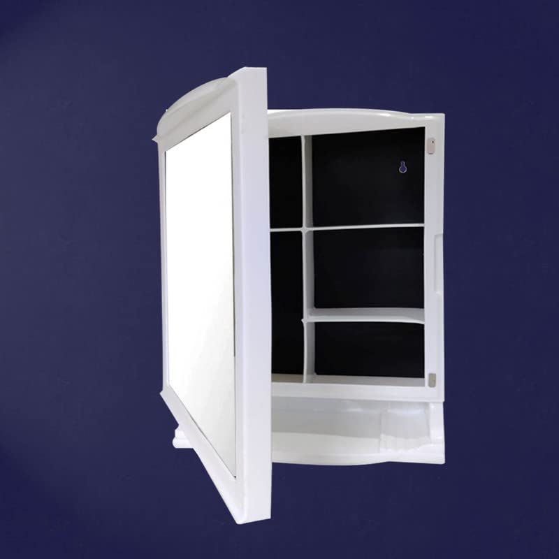 GRACE FINE WARE GRACE FINE WARE Bathroom Cabinet with Mirror Wall Mounted Storage Cabinet with Magnetic Door 4 Inner Shelve Stylish HeavyDuty Plastic Cabinet for Storage Above Washbasin  - Image 4