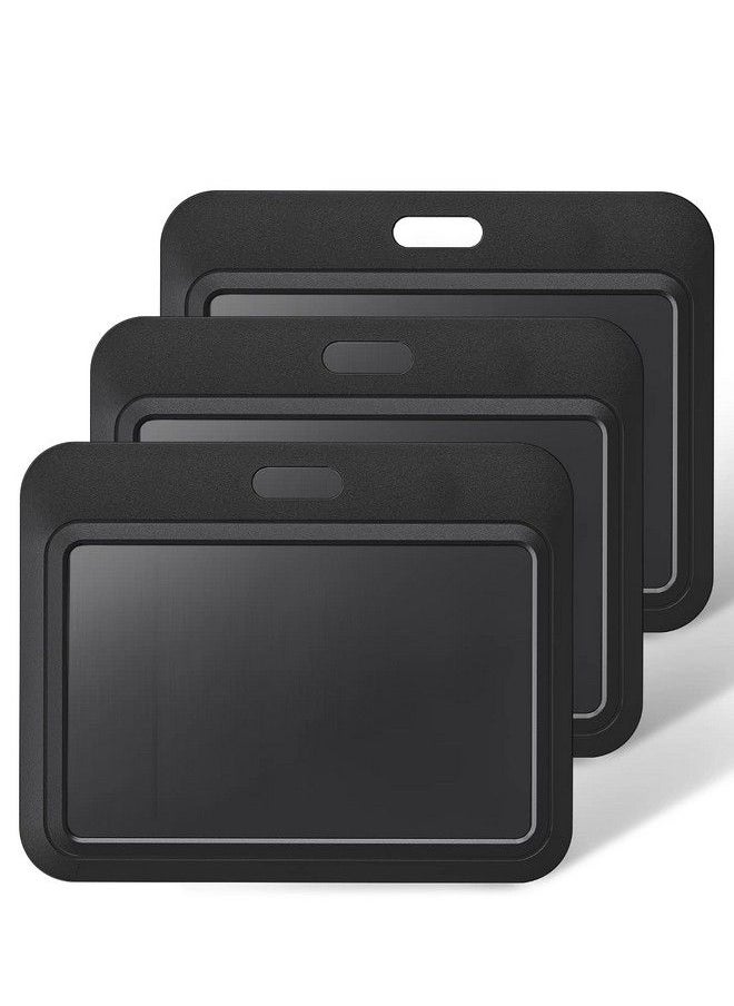 Uniclife Sliding Id Badge Holder Black Horizontal Hard Plastic Case With Clear Window Card Protector Pouch For Office School Id Credit Cards Proximity Key Cards Driver’S Licenses And Passes 3 Pack  - Image 2