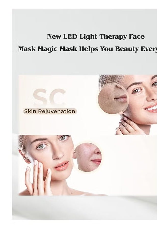 XiuWoo - Red Light Therapy for Face Body 7 Color LED Therapy Light Photon LED Light Therapy Lamp with Spray, Professional LED Face Mask Light Therapy Mask Facial Beauty Machine SPA Skin Care Rejuvenation - Image 1