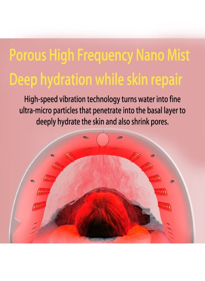 XiuWoo - Red Light Therapy for Face Body 7 Color LED Therapy Light Photon LED Light Therapy Lamp with Spray, Professional LED Face Mask Light Therapy Mask Facial Beauty Machine SPA Skin Care Rejuvenation - Image 1