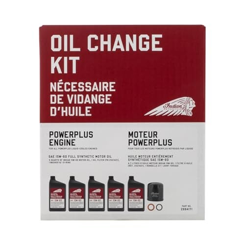 Indian Motorcycle Oil Change Kit for Specific Challenger and Pursuit Models With PowerPlus Engines, Includes 5 Quarts 15W-60 Full Synthetic Motor Oil, 1 Oil Filter, 1 Washer, 1 O-Ring - 2884171 - Image 5