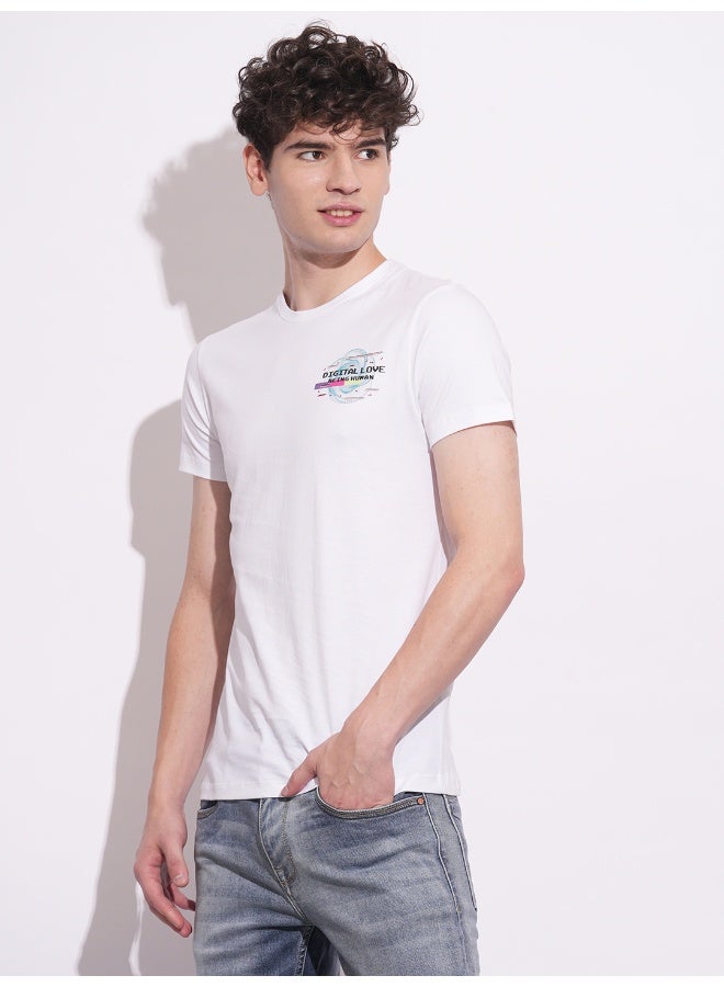 Being Human Mens White Round Neck Short Sleeve T-Shirt - Image 2