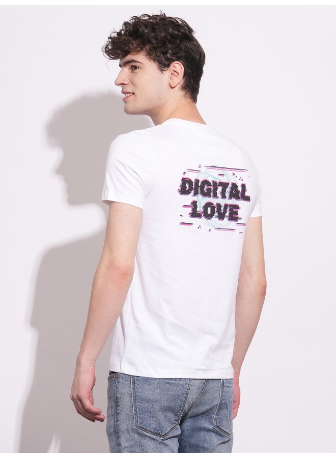 Being Human Mens White Round Neck Short Sleeve T-Shirt - Image 3