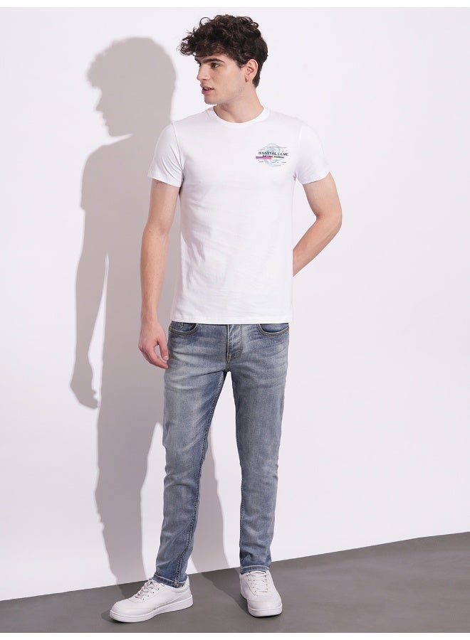 Being Human Mens White Round Neck Short Sleeve T-Shirt - Image 5