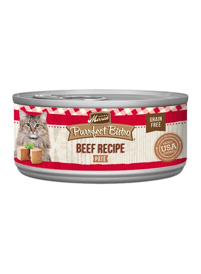 ميريك طعام القطط البالغة المعلب الناعم الفاخر من ميريك بورفيكت بيسترو، خالي من الحبوب، بنكهة لحم البقر الغنية بالبروتين - عبوة من ٢٤ علبة، ٣ أونصات - Image 1