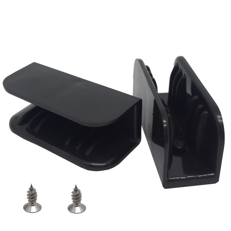 6pcs Shower Door AntiCollision BlockFurniture Bottom Guide Assemblyfor Glass Sliding Door Shower Door AntiCollision Blockwith ScrewsBlack