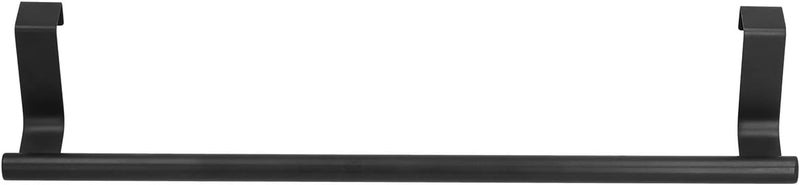2Pcs Black Stainless Steel Towel Rack 23CM, Punch Free Nail Free Hangable Door Mounted - Space Saving, Rust for Home Bathroom Kitchen (36CM) - Image 5