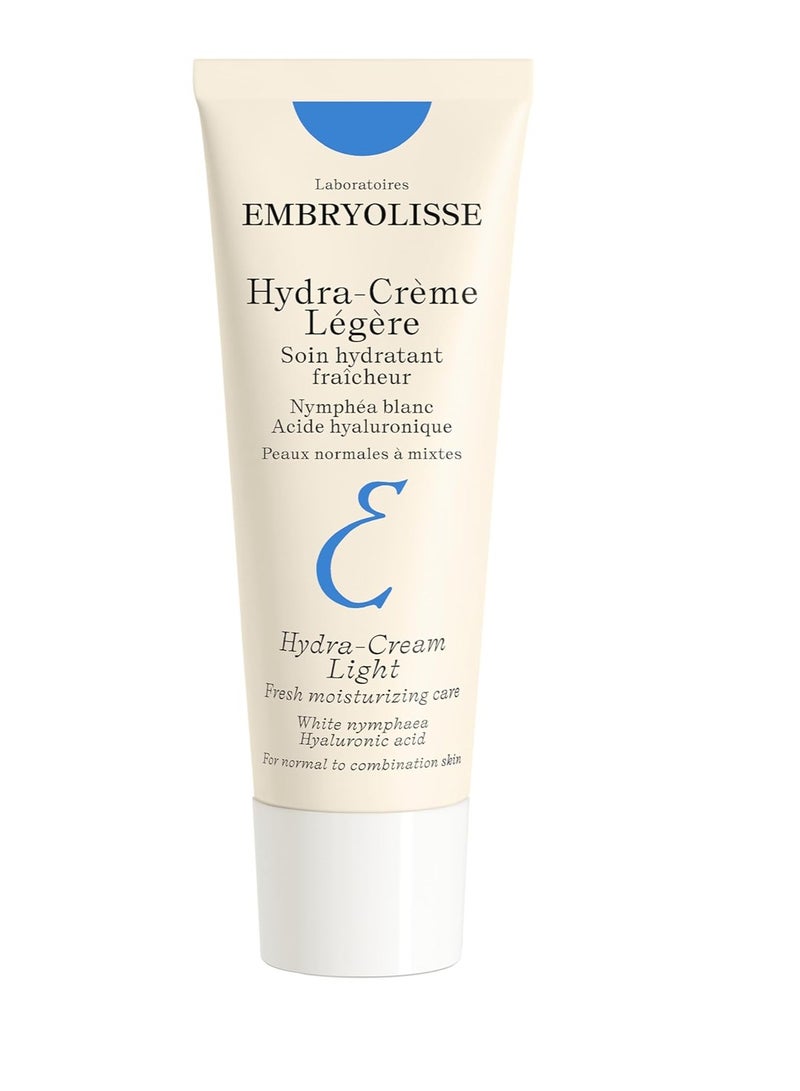 Embryolisse Hydra-Cream Light Moisturizer, Refreshing Gel Cream with Hyaluronic Acid & White Water Lily Extract, for Normal to Combination Skin, 1.35 Fl Oz
