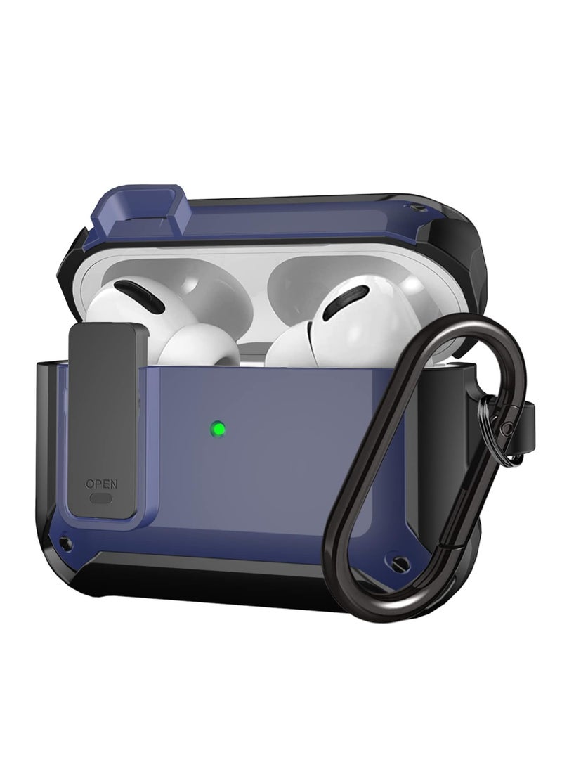 Upgraded [Secure Lock] Armor Airpod Pro Case, [Secure Lock] Shockproof AirPods Pro Cover Cool iPod Pro Case Designed for Apple Air Pod Wireless Pro Cases for Men Women - Image 1