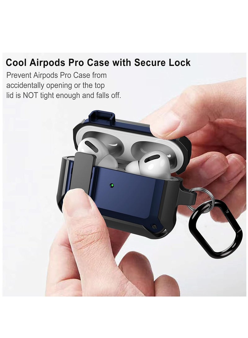 Upgraded [Secure Lock] Armor Airpod Pro Case, [Secure Lock] Shockproof AirPods Pro Cover Cool iPod Pro Case Designed for Apple Air Pod Wireless Pro Cases for Men Women - Image 2