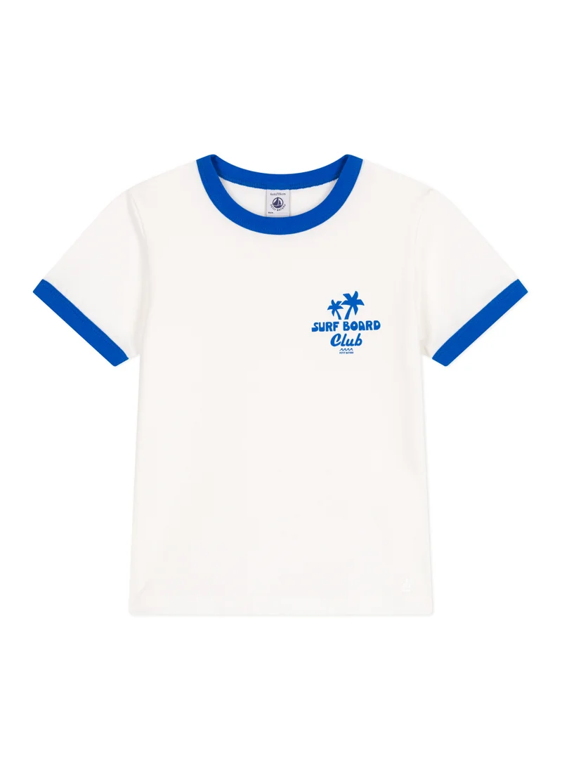 Petit Bateau Children's printed short-sleeved cotton T-shirt