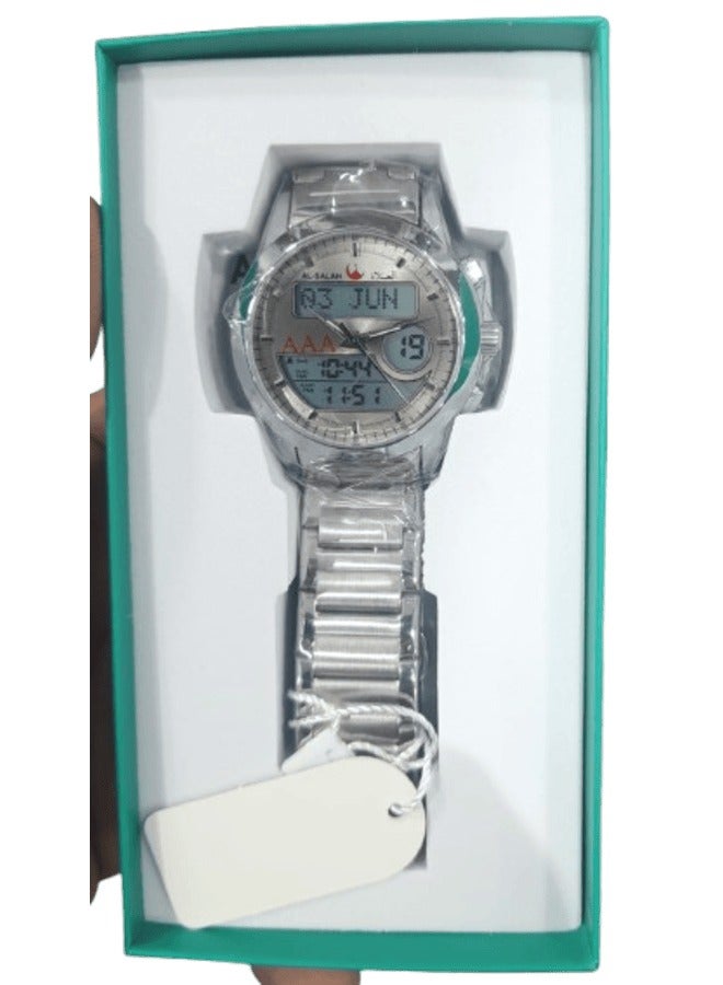 الصلاة ساعات يد رقمية مقاومة للماء من الفولاذ المقاوم للصدأ للرجال والنساء مع أذان الصلاة - Image 2