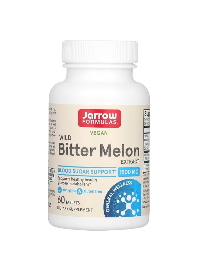 jarrow formulas Vegan Wild Bitter Melon Extract 1500 mg 60 Tablets (750 mg per Tablet)