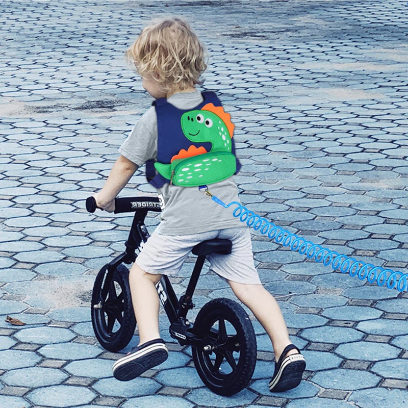 accmor Toddler Harness Leash with Anti Lost Wrist Link, Accmor Cute Dinosaur Kids Harness Children Leash for Outdoor Travel, Adorable Baby Anti Lost Leash Walking Wristband Assistant Strap Keep Babies Close - Image 5