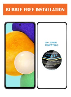 NAFCO For Samsung Galaxy A52 5G / A52s 5G - Full Glue Tempered Glass Screen Protector - Advanced Border-Less Full Edge to Edge ,Shatterproof , High Responsiveness , Higher Transparency , Quick to Install ,Anti-scratch and Bubble-free Screen Protector - Black  - Image 4