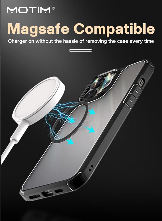 Motim 5 in 1 Phone Case +2 Lens Film +2 Screen Film Compatible for iPhone 14 Pro/14 Pro Max Military-Grade Drop Protection Shockproof Slim Phone Case - Image 3