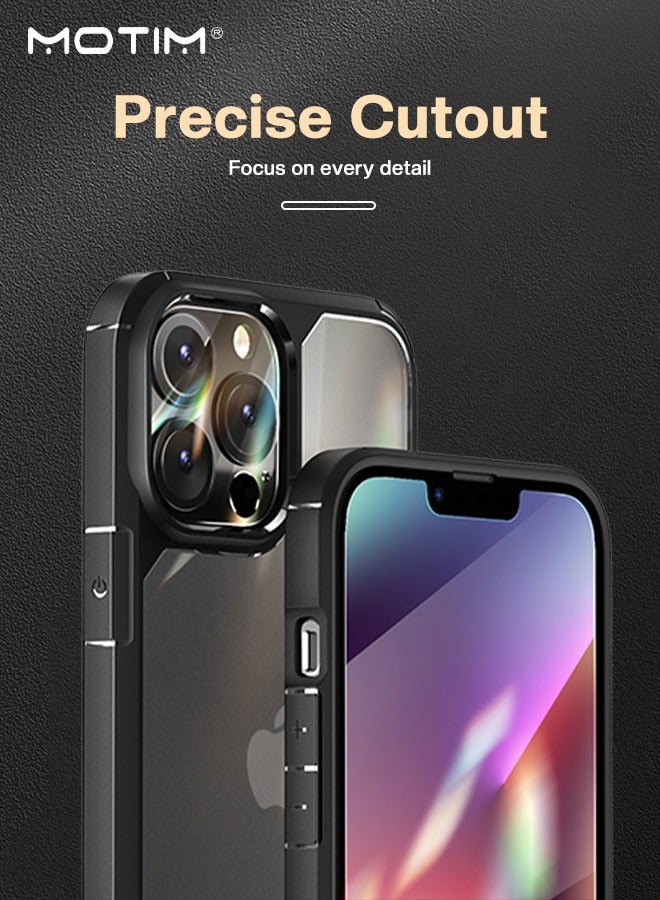 Motim 5 in 1 Phone Case +2 Lens Film +2 Screen Film Compatible for iPhone 14 Pro/14 Pro Max Military-Grade Drop Protection Shockproof Slim Phone Case - Image 5