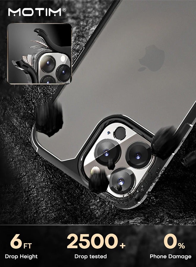 Motim 5 in 1 Phone Case +2 Lens Film +2 Screen Film Compatible for iPhone 14 Pro/14 Pro Max Military-Grade Drop Protection Shockproof Slim Phone Case - Image 2