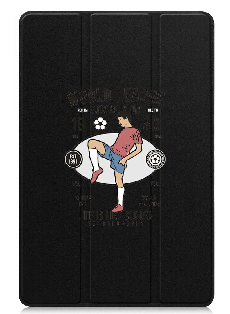 Theodor Protective Flip Case For Samsung Galaxy Tab S6 Lite (2024) With Trifold Stand Auto Wake Sleep Shockproof Cover World league - Image 1