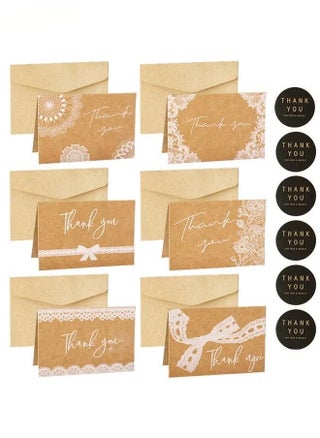 Paper Thank You Cards Thank Greeting Card Includes Pack of 12, 6 Different Designs with Envelopes and Stickers for Wedding, Baby Shower, Thanksgiving Day Cards, Thank You Card - pzsku/Z2D8ECB457D8DED8200BCZ/45/1750304081/edcf31c7-d1b4-407d-8079-00caa7705472