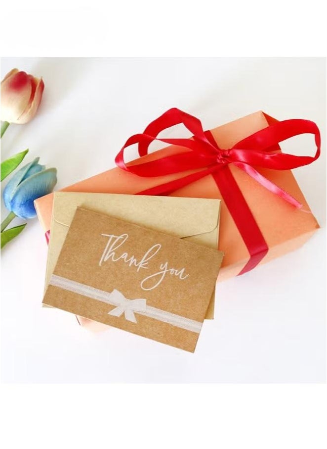 Paper Thank You Cards Thank Greeting Card Includes Pack of 12, 6 Different Designs with Envelopes and Stickers for Wedding, Baby Shower, Thanksgiving Day Cards, Thank You Card
