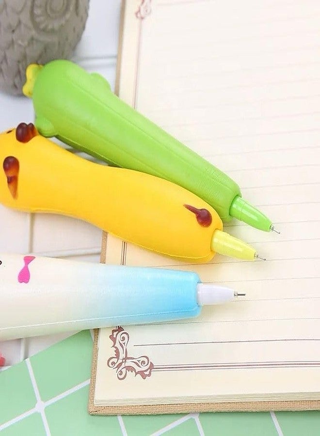 Radhya Accessories Squishy Foam Corn Pens Kawaii Stationery Stress Buster Pens Cute Cartoon Pen for Boys Unicorn pen for Girls Gel pen for kids (Pack of 2) - Image 3