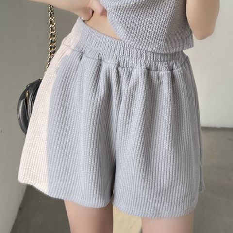 2024 Summer Fashion Sportswear Short Set Gray Pants [Single Piece]] 