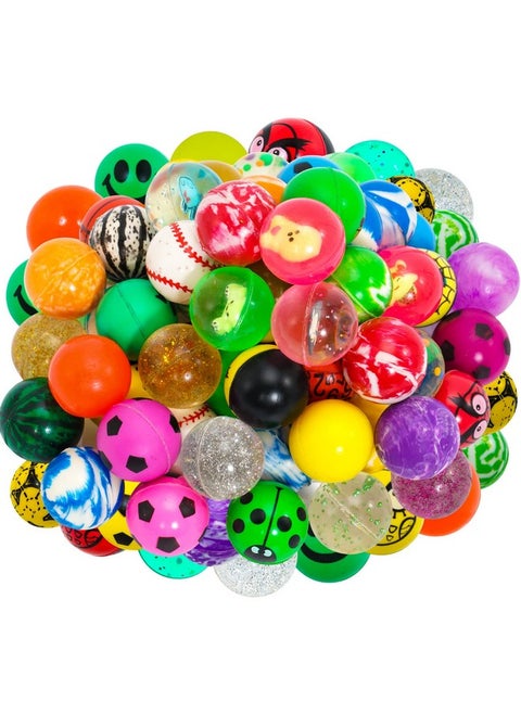 50 Pack Bouncy Balls Bulk Assorted Colorful Bouncy Balls Mixed Pattern High Bouncing Balls Small Rubber Bouncing Balls For Party Favors Prizes Birthdays Gift 27 Mm Diameter