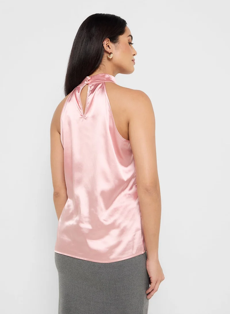 ELLA Halter Satin Top