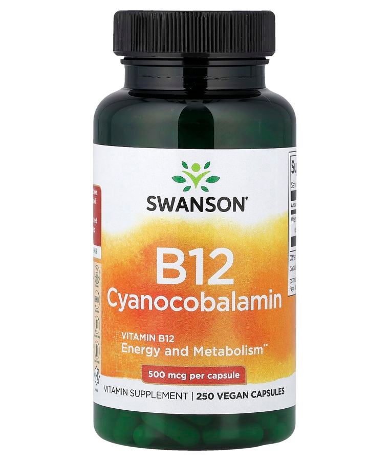 Vitamin B12 500 mcg 250 Vegan Capsules