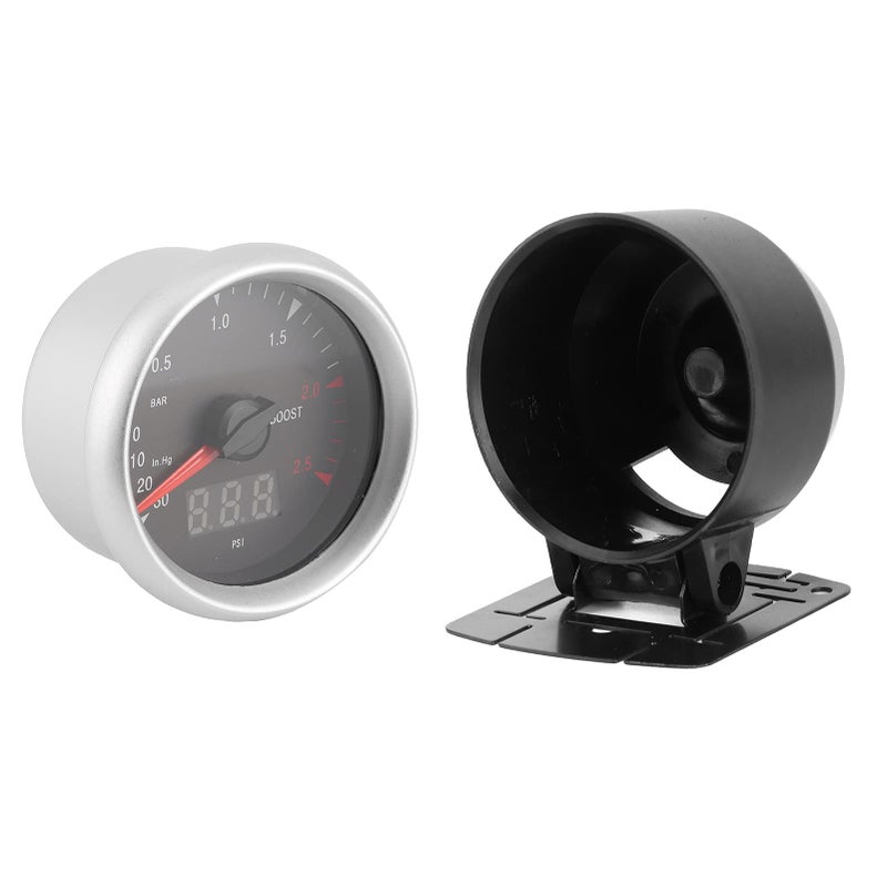 Universal 12V Car Turbo Boost Gauge Kit With Installation Accessories Plastic - Image 3