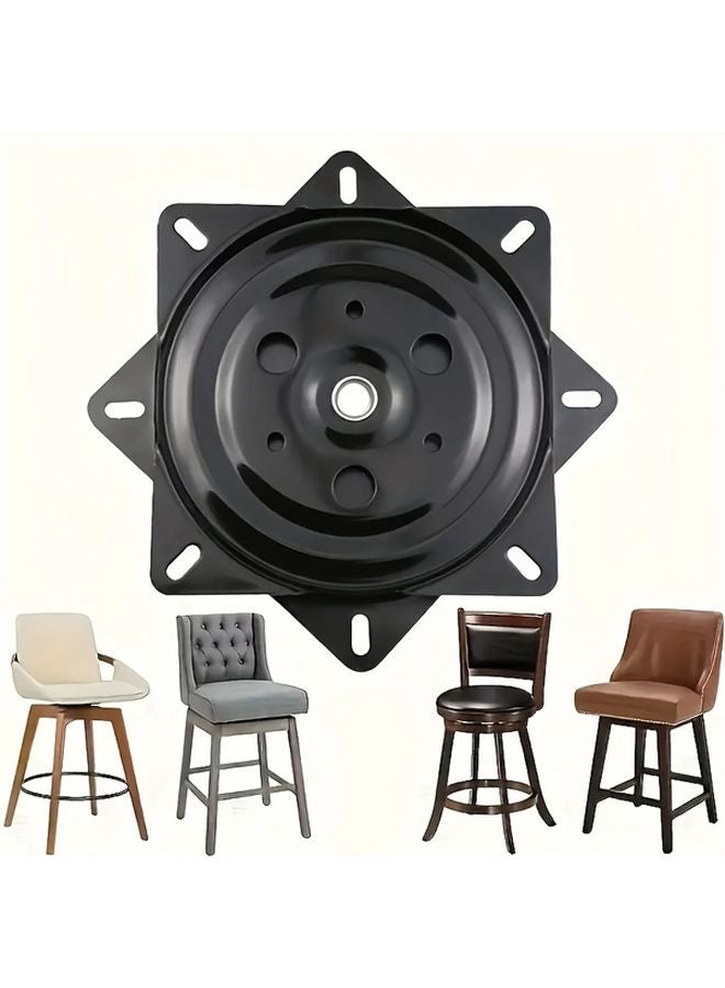 6 Inch Heavy Duty Swivel Chair Base Black 360 Degree Rotating Iron Caster Easy Installation - Image 2