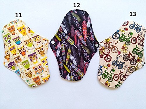 JOBEBE 10Pieces 10Inch Reusable Washable Menstraul Pads Sanitary Pads - Image 5