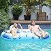 Sunrio Heavy Duty 2 Person River Tubes for Floating with Cooler Inflatable Floating Lounger Premium Water Rafts Pool Float Above Lake and River for Adults Double Blue White - Image 3