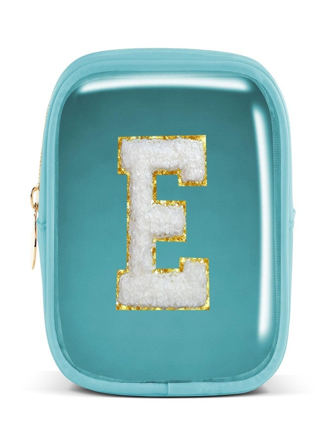 Pocmimut Unique Makeup Bag,Teen Girl Gifts Trendy Stuff for 6 7 8 9 10 11 12 Year Old Girls,Initial Makeup Pouch for Birthday Gift Graduation Gifts,E - Image 1