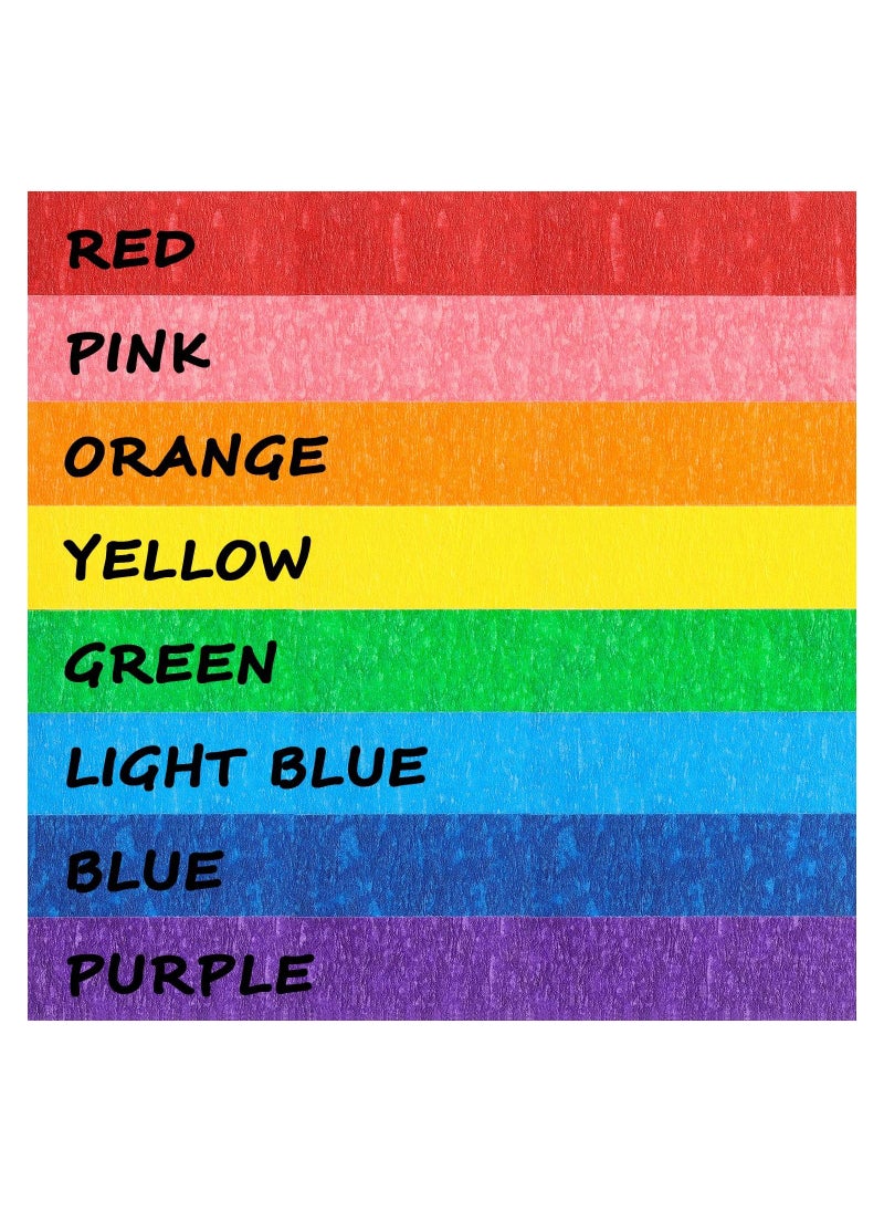 SYOSI - Colored Masking Tape Craft Rainbow Colors Painting Painters Labeling Paper for Arts Crafts Bullet Journals Party Decorations DIY 8 Roll 12m*1.5cm - Image 1