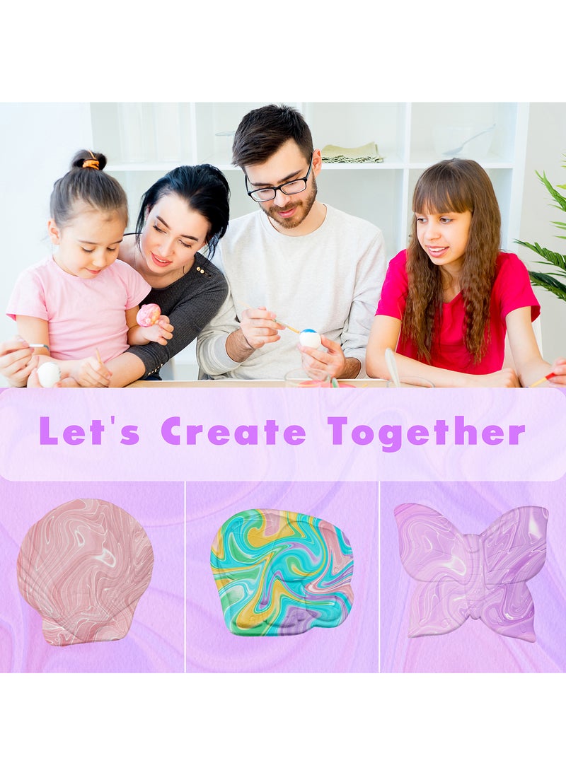 GRAFLO Marbling Paint Arts & Crafts Kit - Water Marble Painting Set, Safe Creative Art Supplies, 40 Sketch Papers & 12 Vibrant Colors, Engaging Activities for Boys & Girls - Ideal for Kids 6+ years  - Image 4