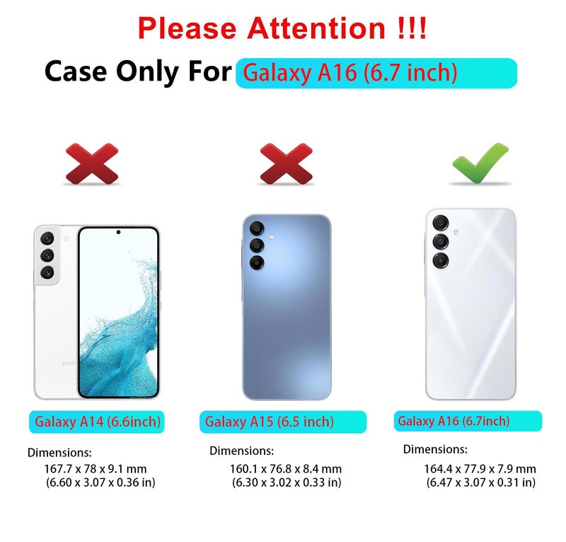 Qinmay Phone Case for Samsung Galaxy A16 5G Case with HD Screen Protector, Heavy Duty Shockproof & Dropproof 3-Layer Cover Phone Case for Galaxy A16,WineRedPink - Image 2