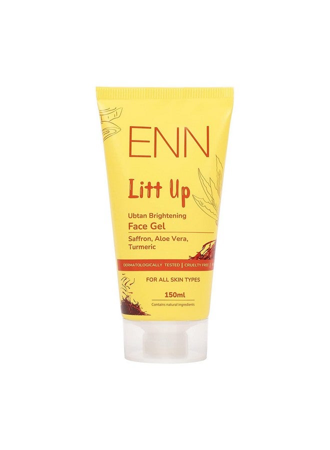 ENN Litt Up Ubtan Skin Brightening Forming Facewash And Litt Ubtan Skin Brightening Face Gel Kit Natural Men & Women Skin Care Combo Intense Hydration Soothing Calming Effect - Image 4
