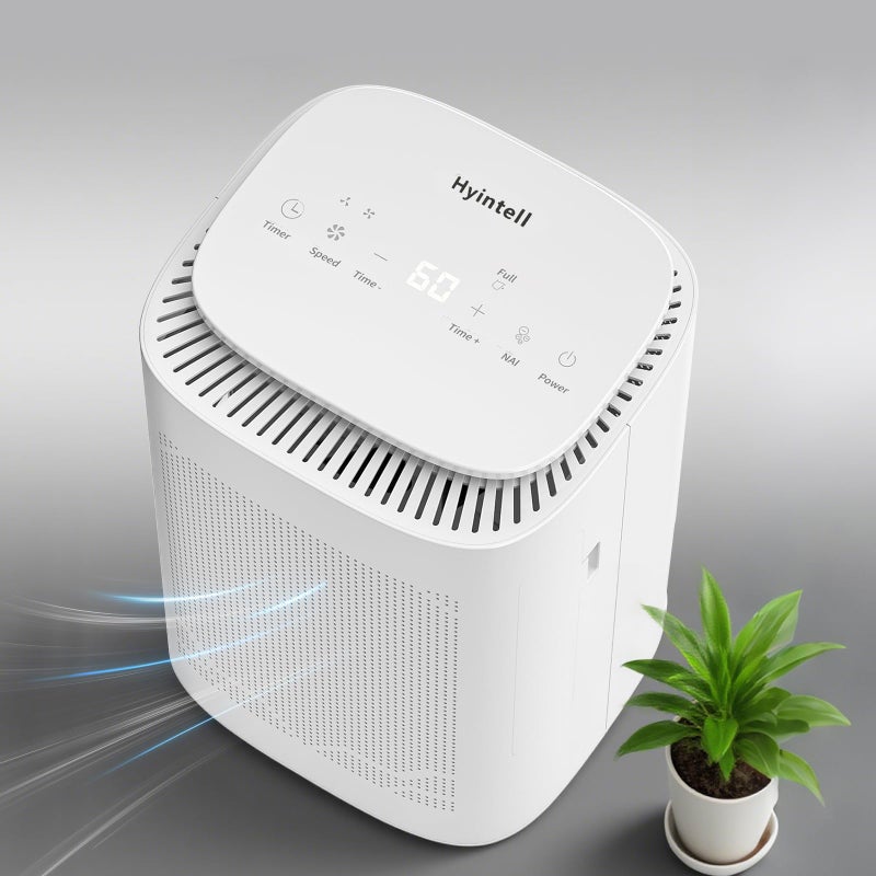 Hyintell Dehumidifier and Air Purifier Combo HEPA H13 Filter and Negative Air Ion Function,54oz(1600ML) Water Tank with Drain Hose,24hrs Auto-Off Timer,Idea for Bedroom,Bathroom(W) - Image 5
