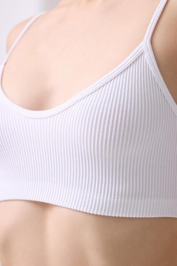 COTTONHILL Premium - Women's White Seamless Rope Strap Crop Top Bustier  - Image 3