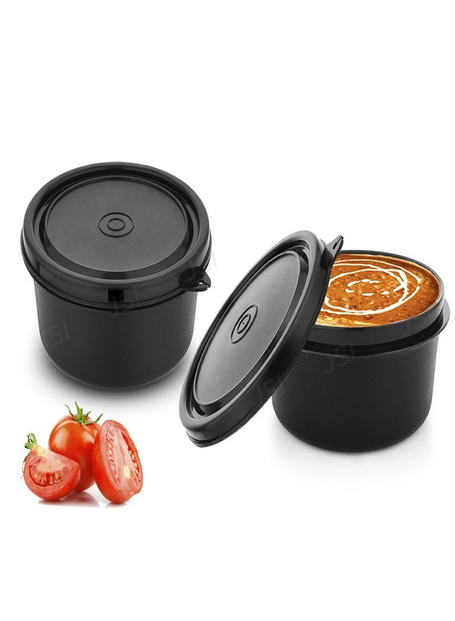 JSI Stainless Steel Round Microwave Safe Containers for Office, Home Kitchen (Pack of 2 Pcs, Capacity-450ml) Highly Durable & Non-breakable - Comes with Airtight & Leak Proof Lids Keeps Food Fresh - Image 1