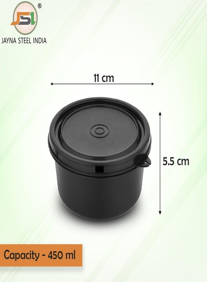 JSI Stainless Steel Round Microwave Safe Containers for Office, Home Kitchen (Pack of 2 Pcs, Capacity-450ml) Highly Durable & Non-breakable - Comes with Airtight & Leak Proof Lids Keeps Food Fresh - Image 4