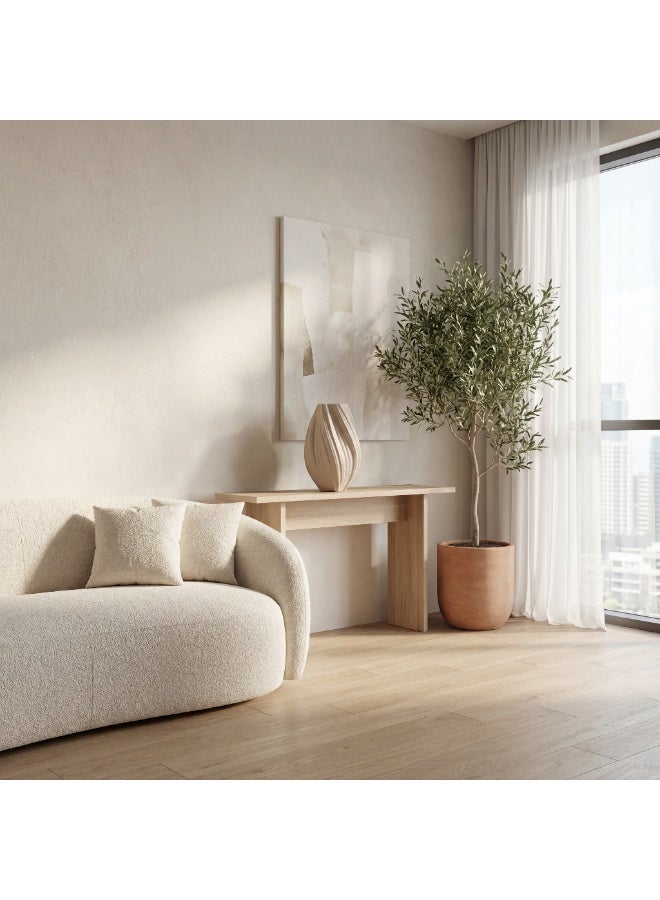 Zence Design مزهرية زينس ديزاين رِمال سيراميك بلون الحجر/البيج – 33.3 سم ارتفاع مزهرية زهور عصرية من الفخار الحجري مع داخلية مزججة - Image 4