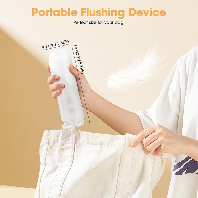 Suicune Portable Bidet Handheld Travel Bidet Mini Mobile Electric Bidet Sprayer Toilet Paper Substitutes for Personal Hygiene CleaningSoothing Postpartum Careperineal Hemmoroid Nursing White - Image 4