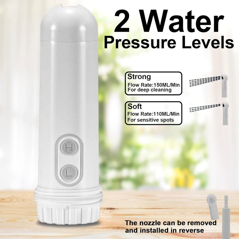 Suicune Portable Bidet Handheld Travel Bidet Mini Mobile Electric Bidet Sprayer Toilet Paper Substitutes for Personal Hygiene CleaningSoothing Postpartum Careperineal Hemmoroid Nursing White - Image 2