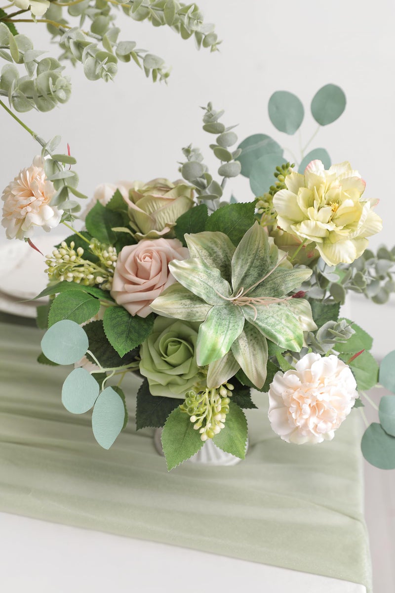 Serra Flora Artificial Flower Combo Fake Peony Rose Silk Flowers for DIY Wedding Bridal Bouquet Centerpieces Arrangements Party Decorations - Image 3