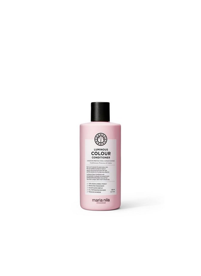 Maria Nila Maria Nila Luminous Colour, Conditioner 10.1 Fl Oz, Reduces Colour Loss from Washing, Pomegranate Counteracts Dehydration, 100% Vegan & Sulfate/Paraben free  - Image 1