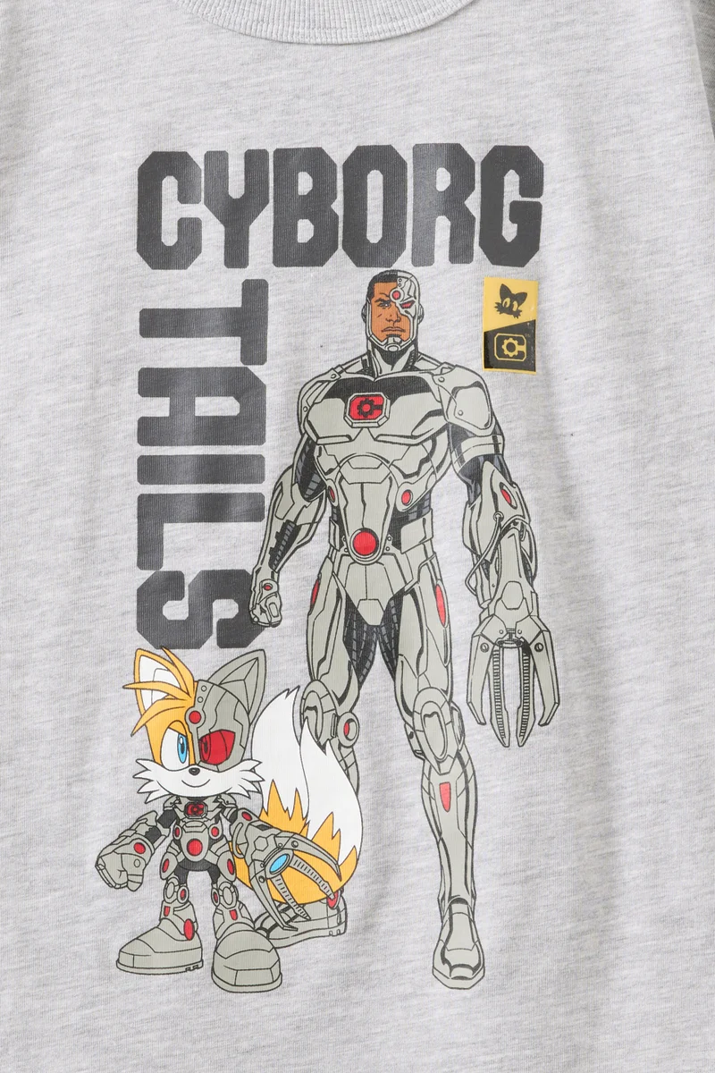 كوتون اون Sonic x DC Comics Drop Shoulder Short Sleeve Tee
